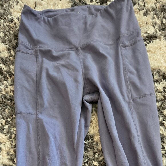 Danskin Small (S/P) Workout Leggings - Dusty Blue High Rise w/ Pockets - Picture 3 of 4